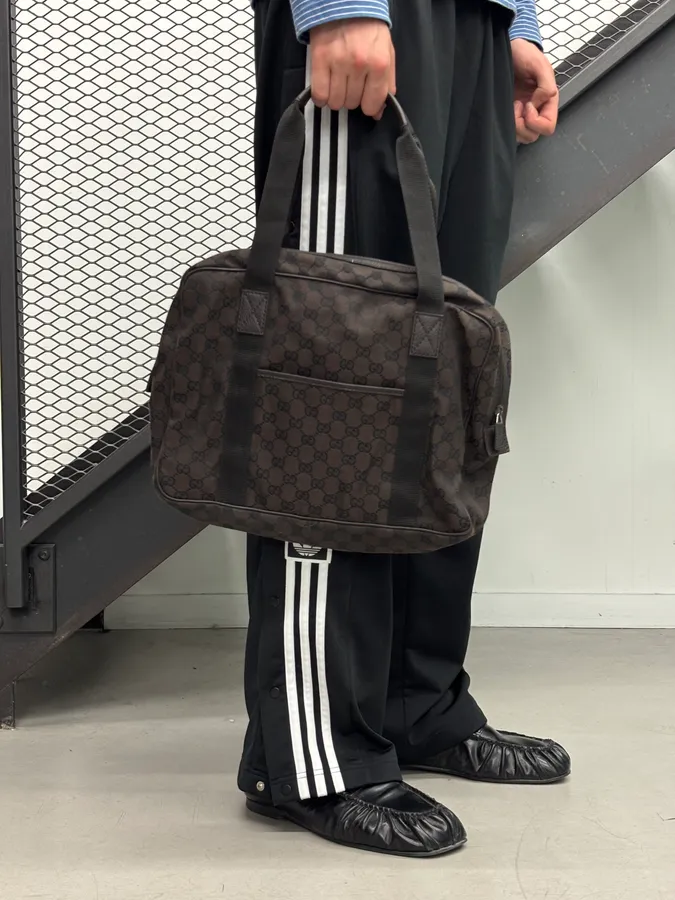 Gucci Brown Canvas GG Monogram Handle Bag - Image 2