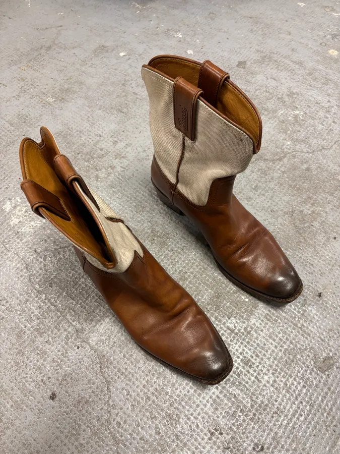 Gucci Brown Cow-Boy Ankle Leather Boots - Image 4
