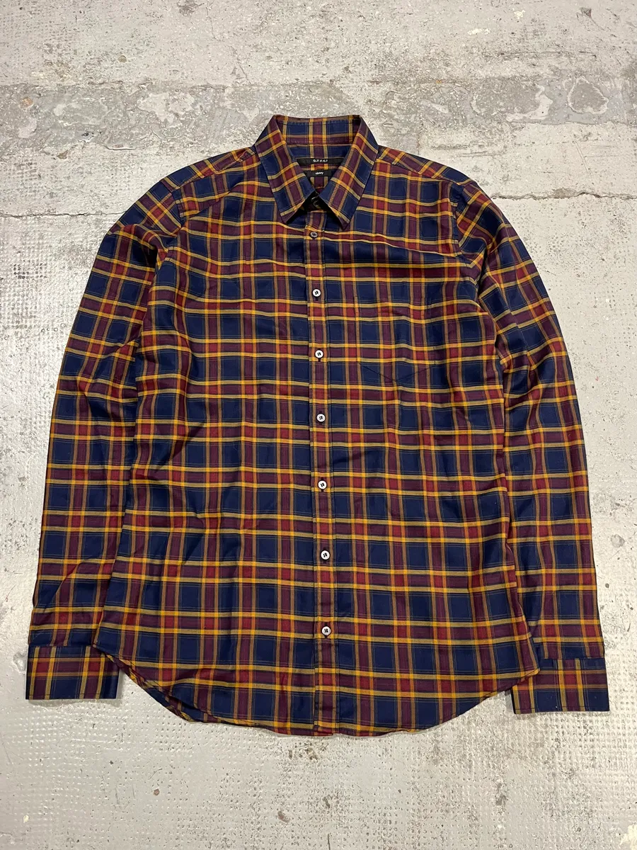 Gucci Checkered Bordeaux & Navy Shirt