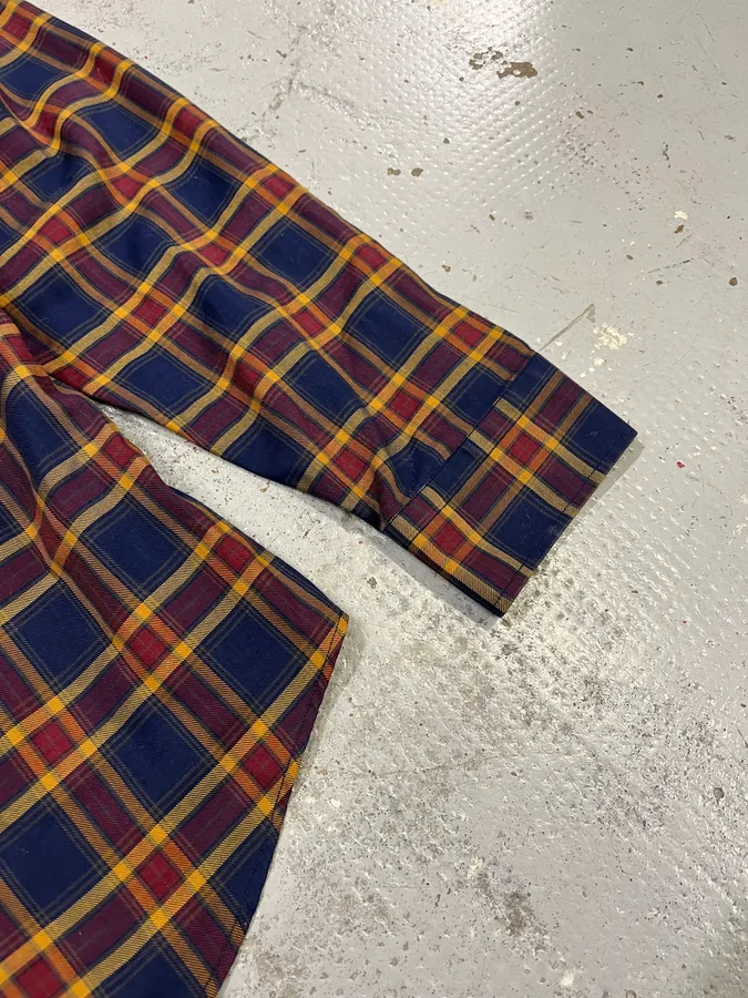 Gucci Checkered Bordeaux & Navy Shirt - Image 6