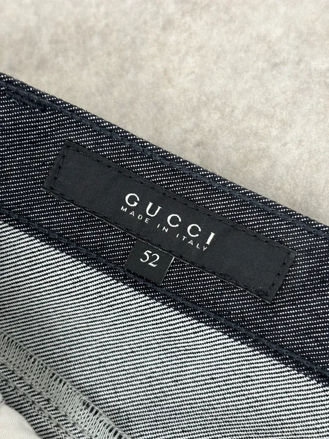 Gucci Dark Grey Classy Straight-Leg Denim Jeans - Image 11