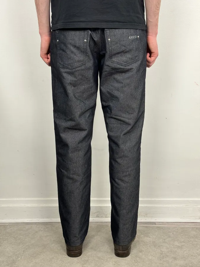 Gucci Dark Grey Classy Straight-Leg Denim Jeans - Image 4