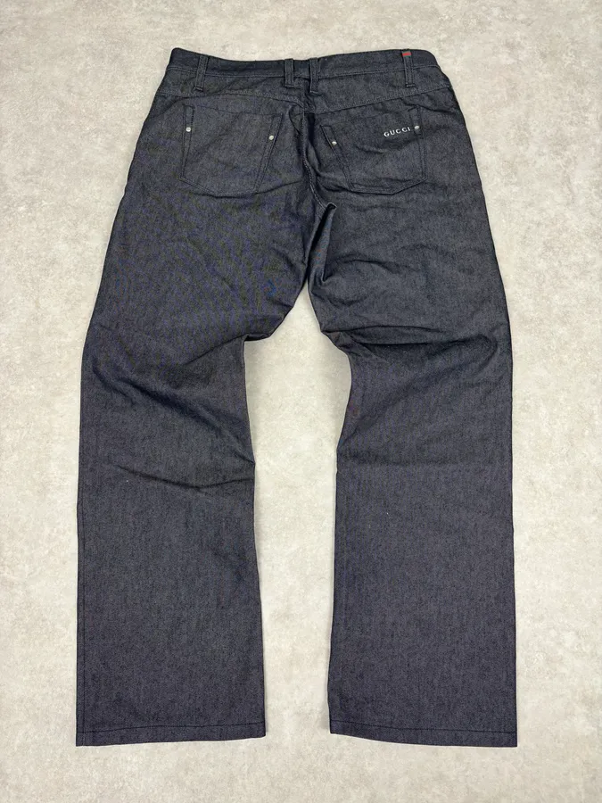 Gucci Dark Grey Classy Straight-Leg Denim Jeans - Image 6
