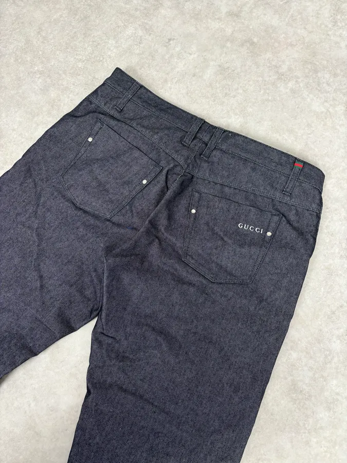 Gucci Dark Grey Classy Straight-Leg Denim Jeans - Image 7
