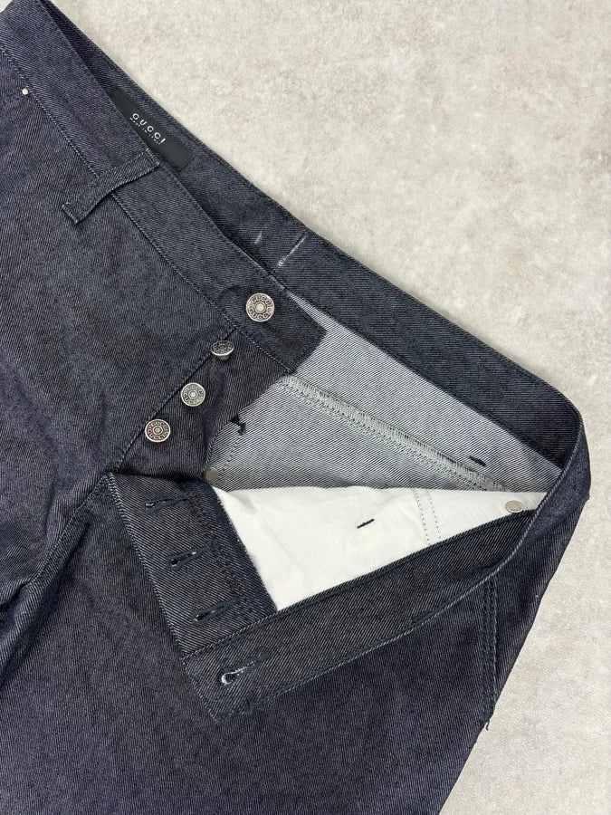 Gucci Dark Grey Classy Straight-Leg Denim Jeans - Image 9