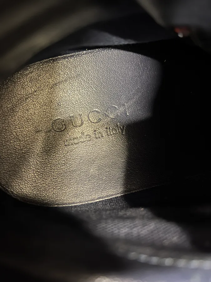 Gucci Eroded Red & Black Signature Shoes - Image 9
