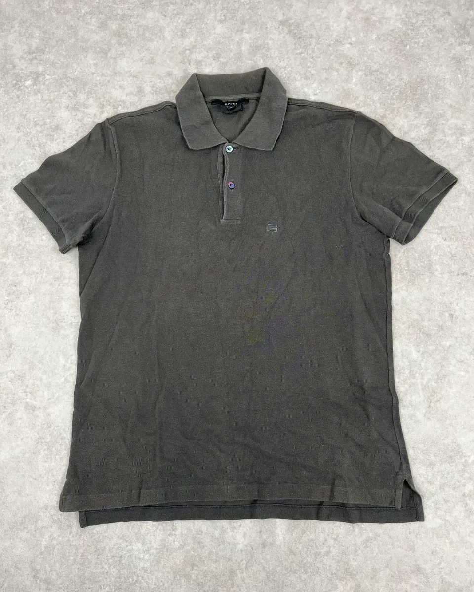 Gucci Grey Minimalist Polo Shirt