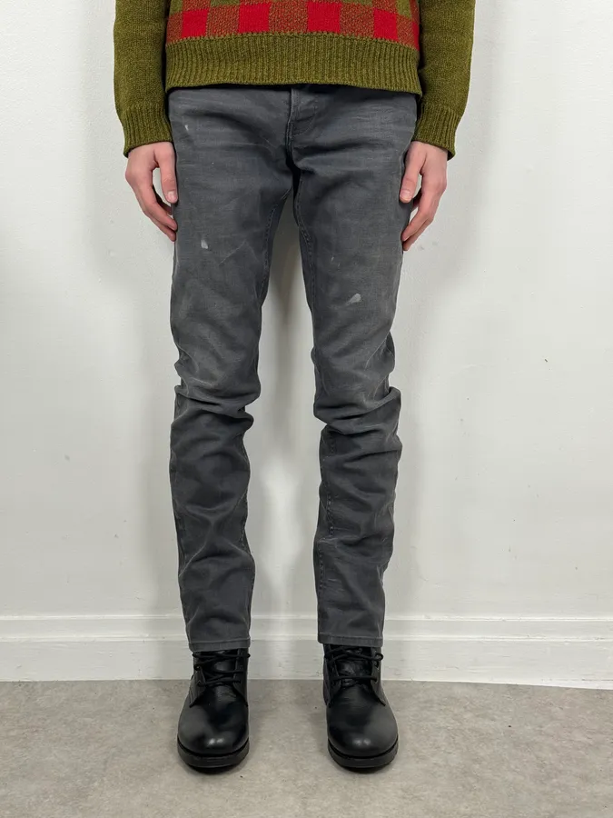 Gucci Grey Slim Denim Jeans - Image 2