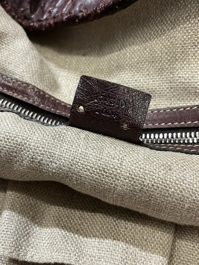 Gucci Hobo Ostrich Embossed Brown Bordeaux Leather Bag - Image 14