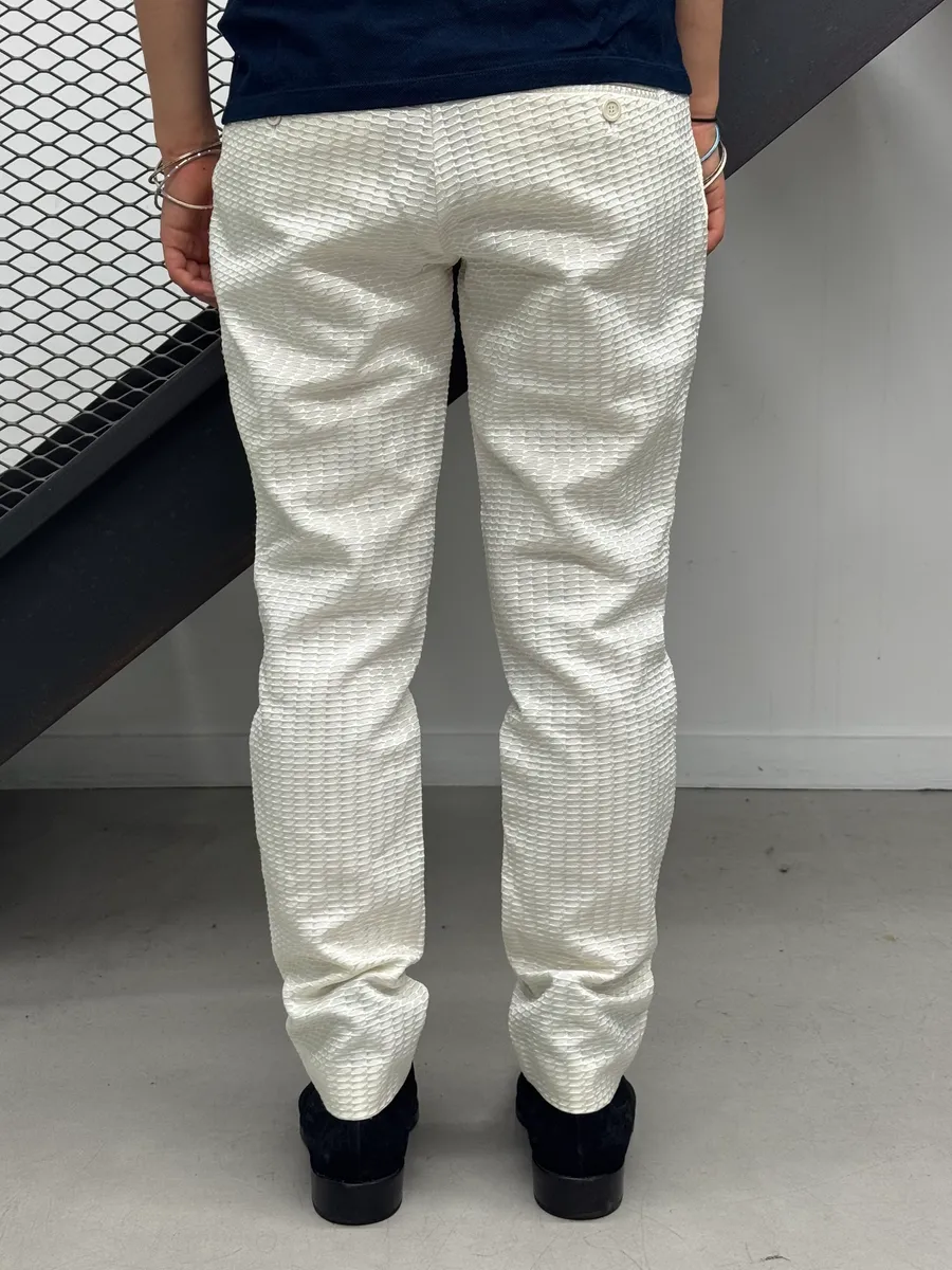 Gucci Honeycomb Structure White Pants - Image 4