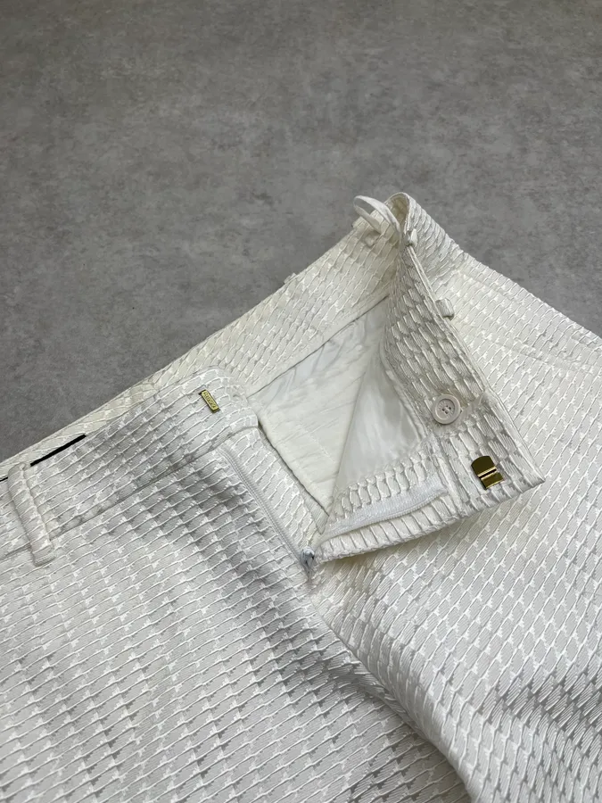 Gucci Honeycomb Structure White Pants - Image 8