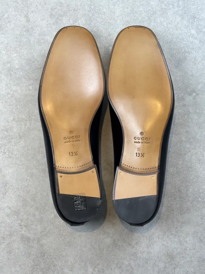 Gucci Horsebit Granada Leather Loafers Black - Image 11
