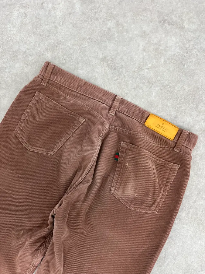 Gucci Light Brown Velvet Pants - Image 8
