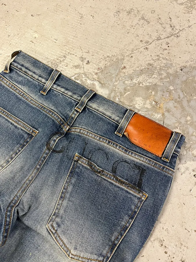Gucci MBL Yankees Blue Slim Denim Jeans - Image 6
