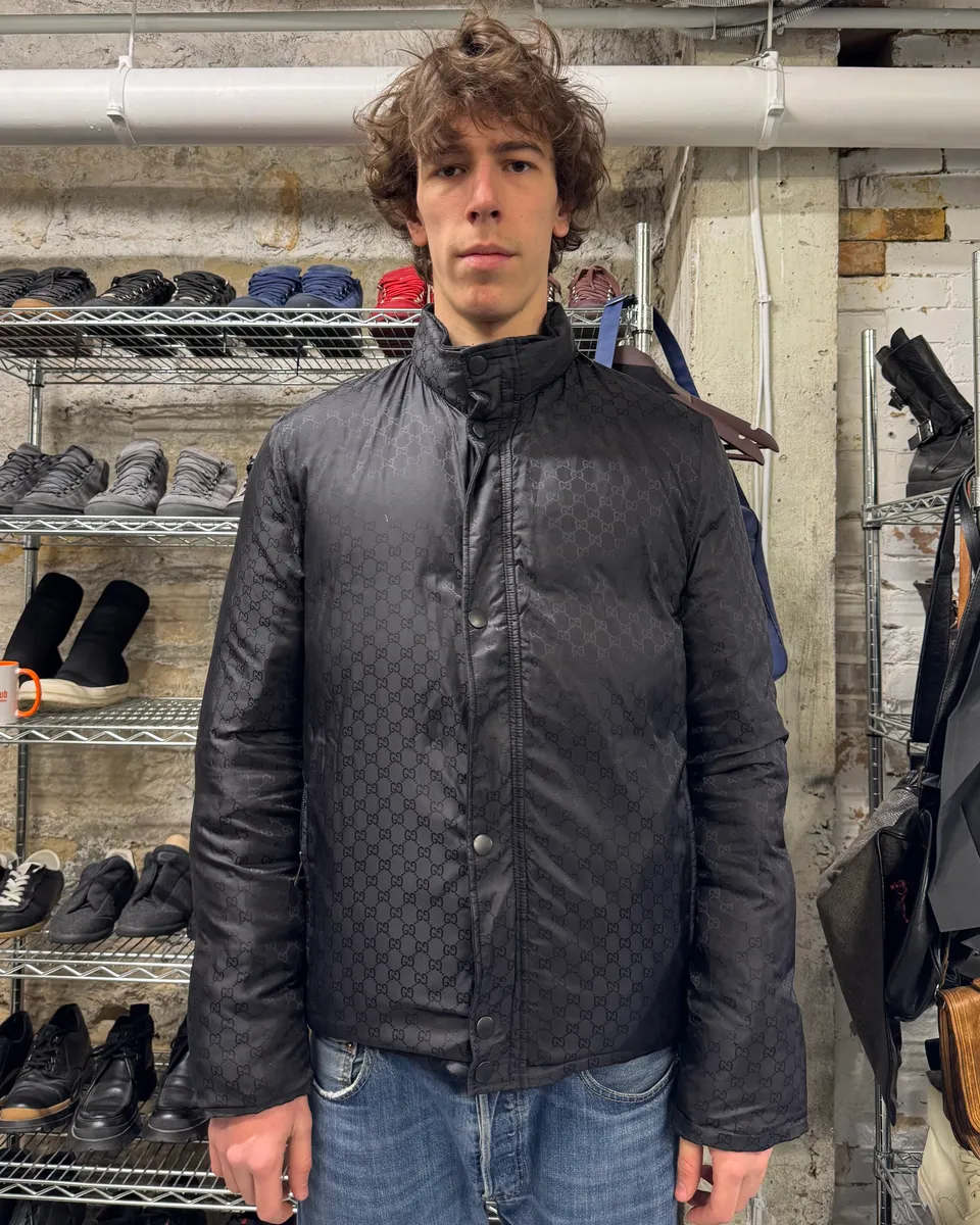 Gucci Monogram Reversible Black Puffer Jacket - Image 3