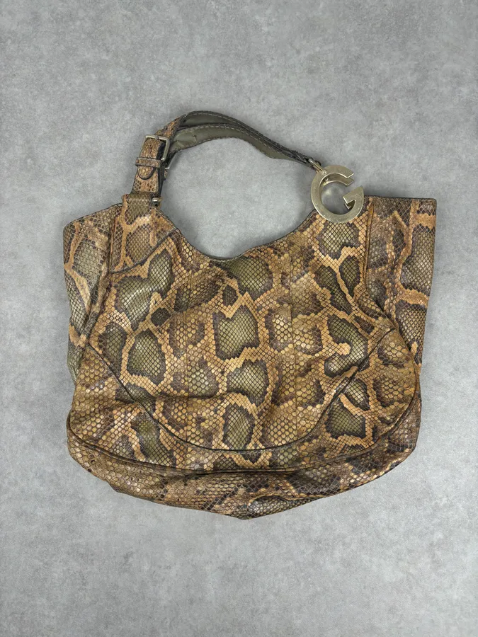 Gucci Moutarde Python Leather Charlotte Hobo Handle Bag - Image 5