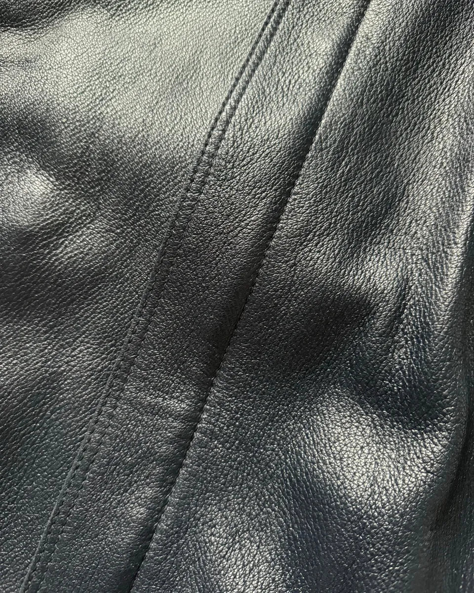 Gucci Navy Biker Leather Jacket by Frida Giannini - Image 9