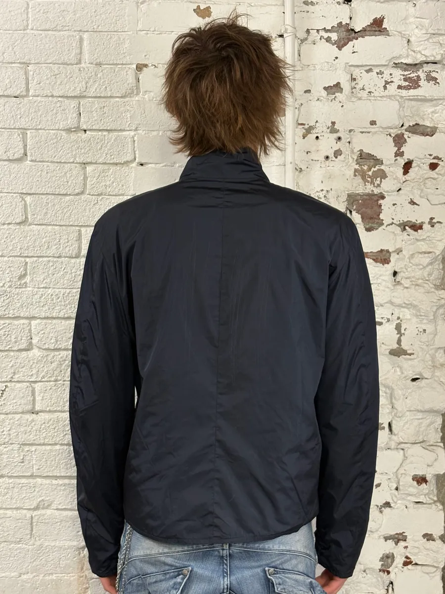 Gucci Navy Nylon Windbreaker Jacket - Image 3