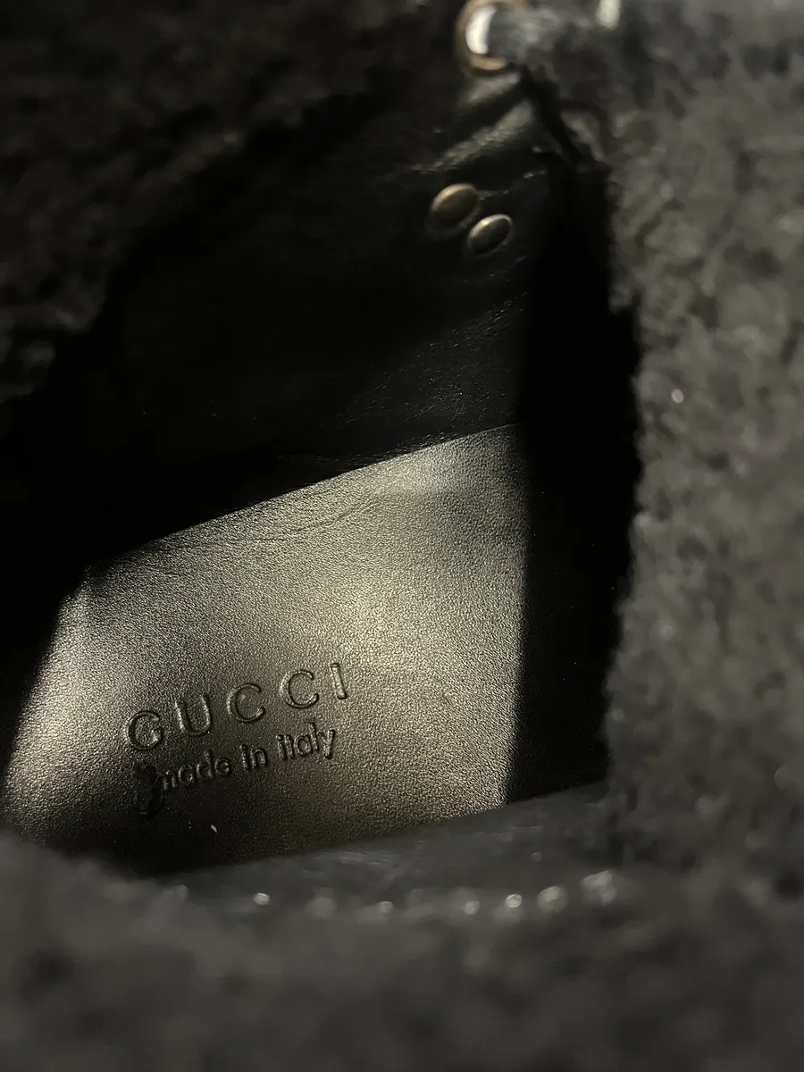 Gucci Nebraska Fur Propaganda High Shoes - Image 7