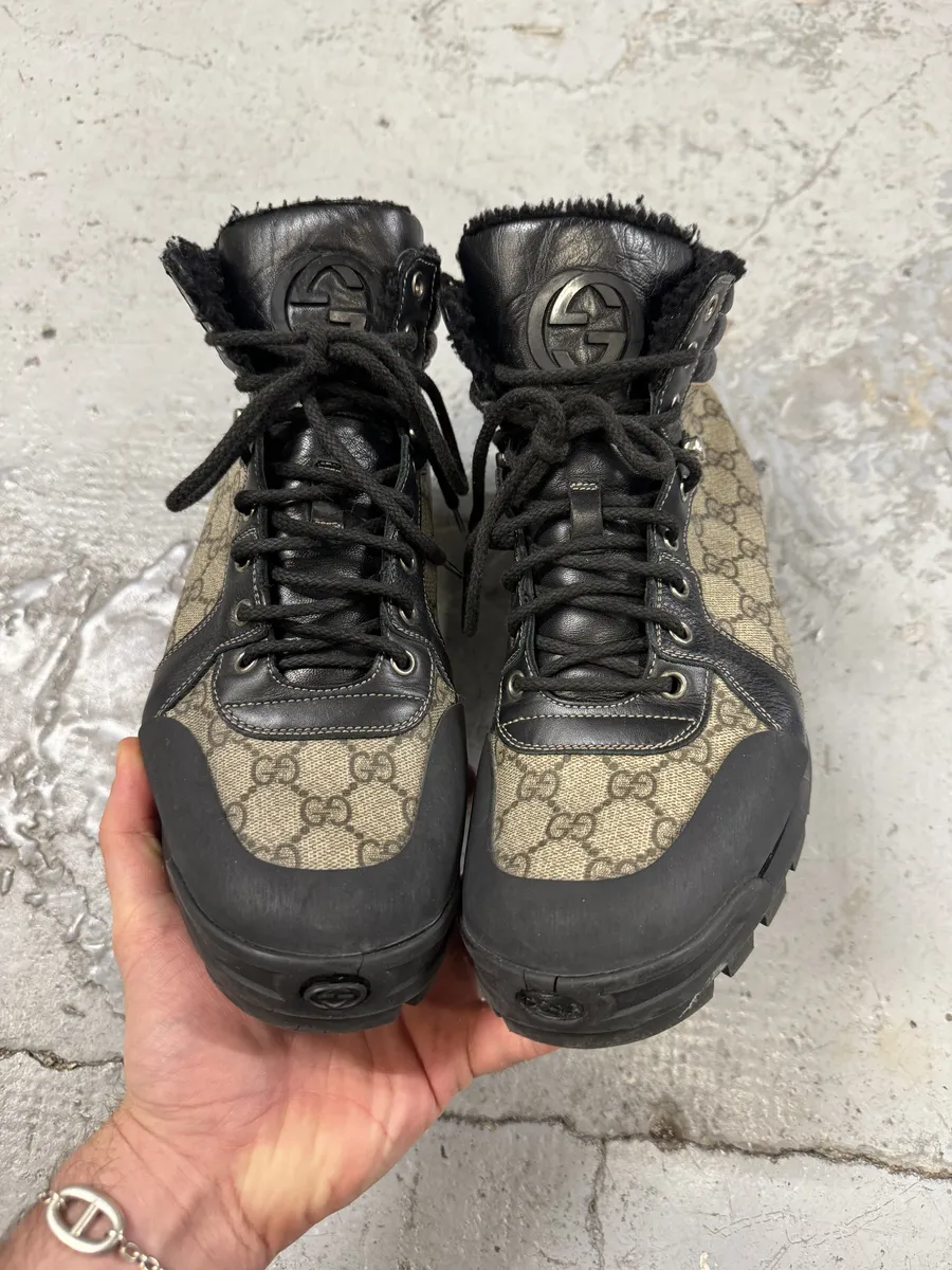 Gucci Nebraska Fur Propaganda High Shoes - Image 4