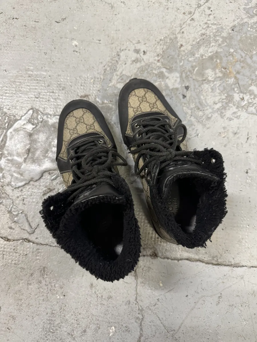 Gucci Nebraska Fur Propaganda High Shoes - Image 8