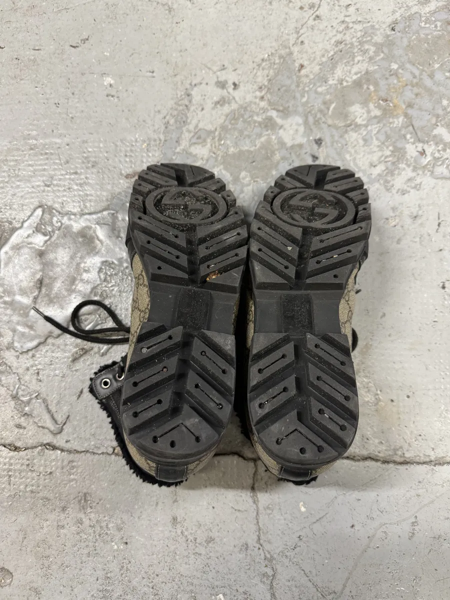 Gucci Nebraska Fur Propaganda High Shoes - Image 9