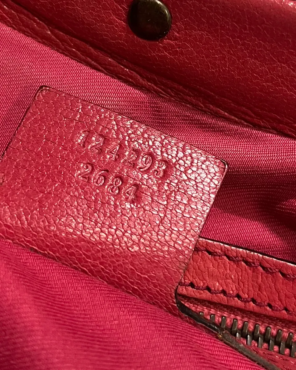Gucci Pink Leather Bamboo Handle Shoulder Bag - Image 11