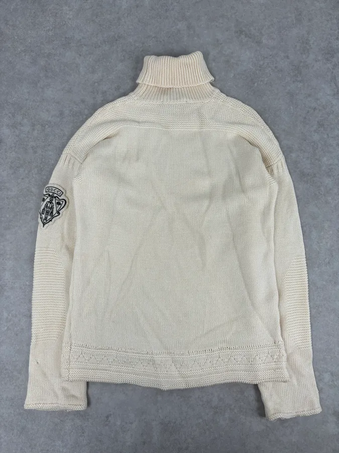 Gucci Wool Creamy White Signature Turtleneck - Image 7