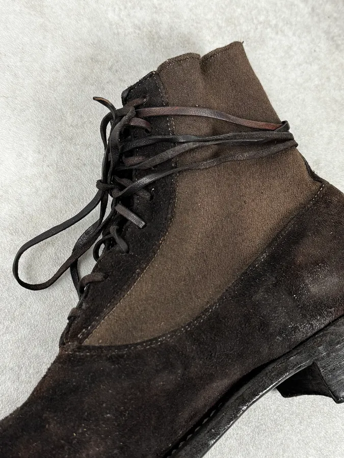 Guidi Lace-Up Brown Suede Leather Ankle Boots - Image 5