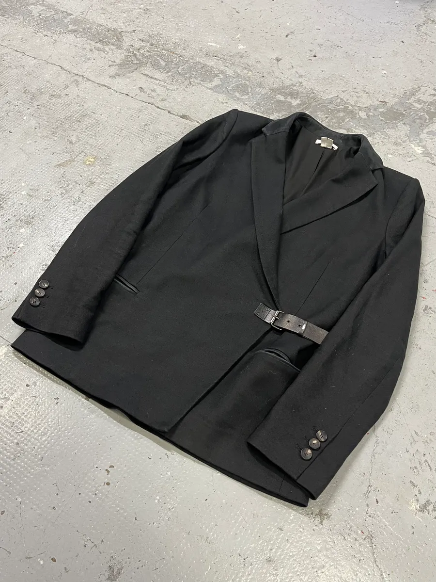 Helmut Lang Asymmetrical Black Blazer Jacket - Image 5