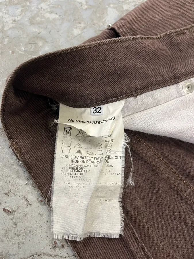 Helmut Lang Brown Classic Faded Pants - Image 12