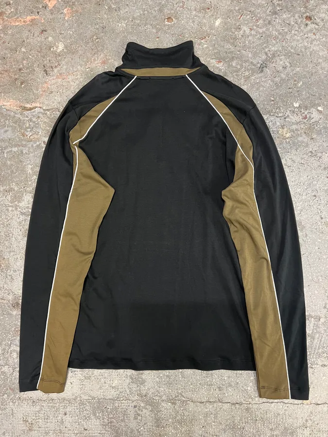 Helmut Lang Quarter Zip Black & Brown Sweater - Image 5