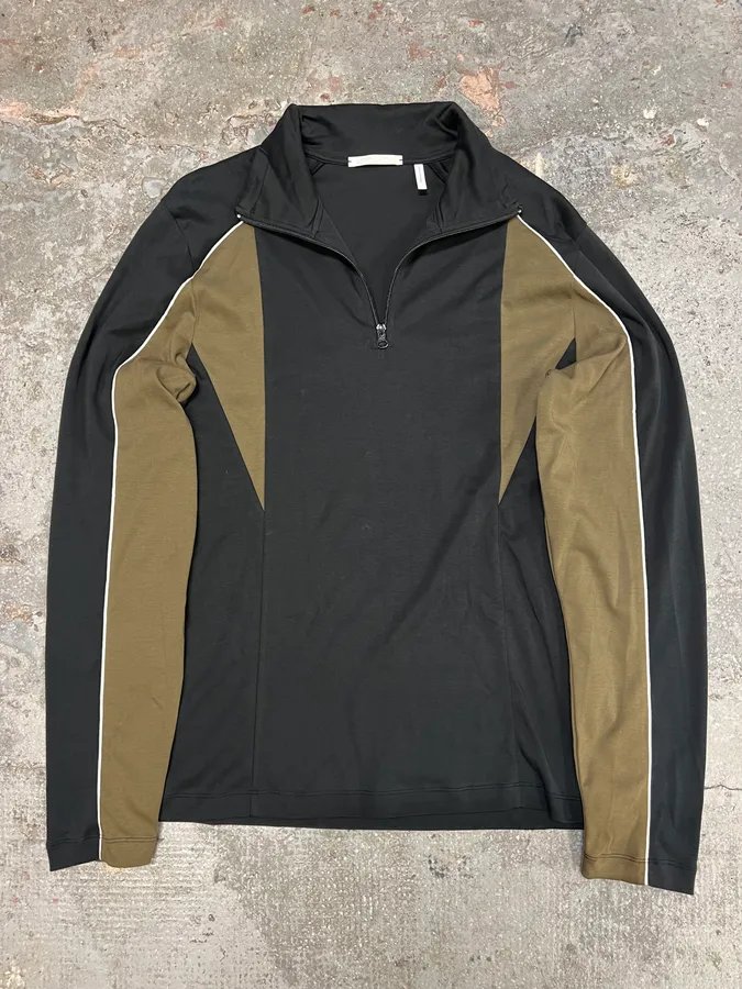 Helmut Lang Quarter Zip Black & Brown Sweater - Image 8