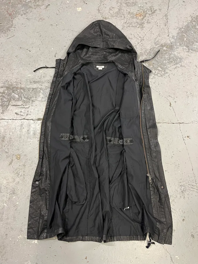 Helmut Lang Raining Avant-Garde Obscure Black Parka Jacket - Image 9
