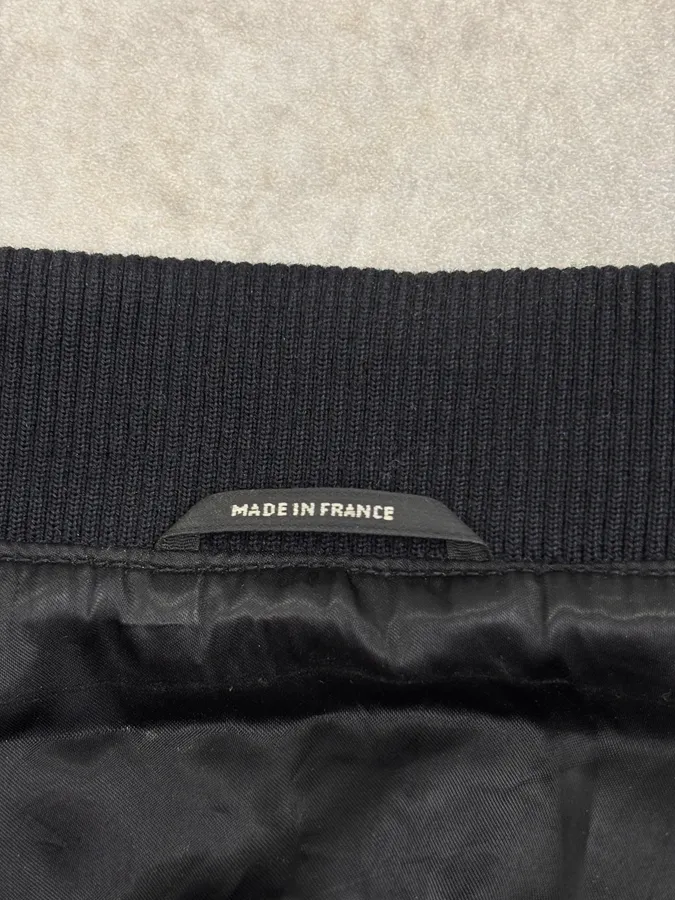 Hermès Navy Wool Pinstripe Bomber Jacket - Image 10