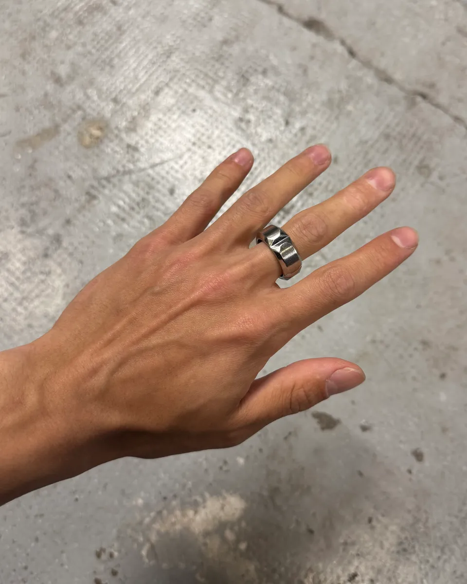 Hermès Silver Sac à Dépêches Ring