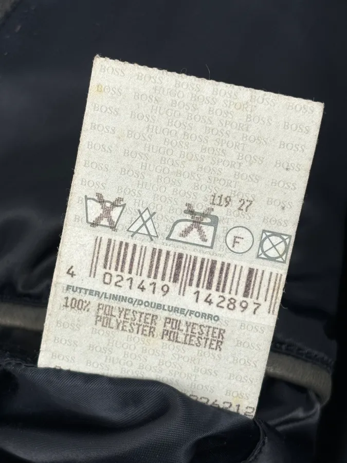 Hugo Boss Plastron Relief Grey Eroded Leather Biker Jacket - Image 13