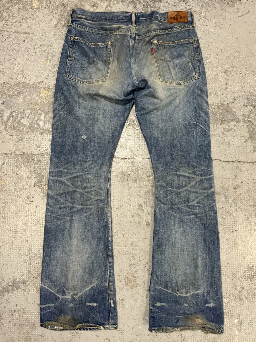 Hysteric Glamour Japanese Blue Studded Denim Jeans - Image 2