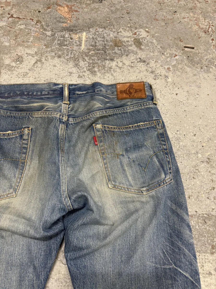 Hysteric Glamour Japanese Blue Studded Denim Jeans - Image 5