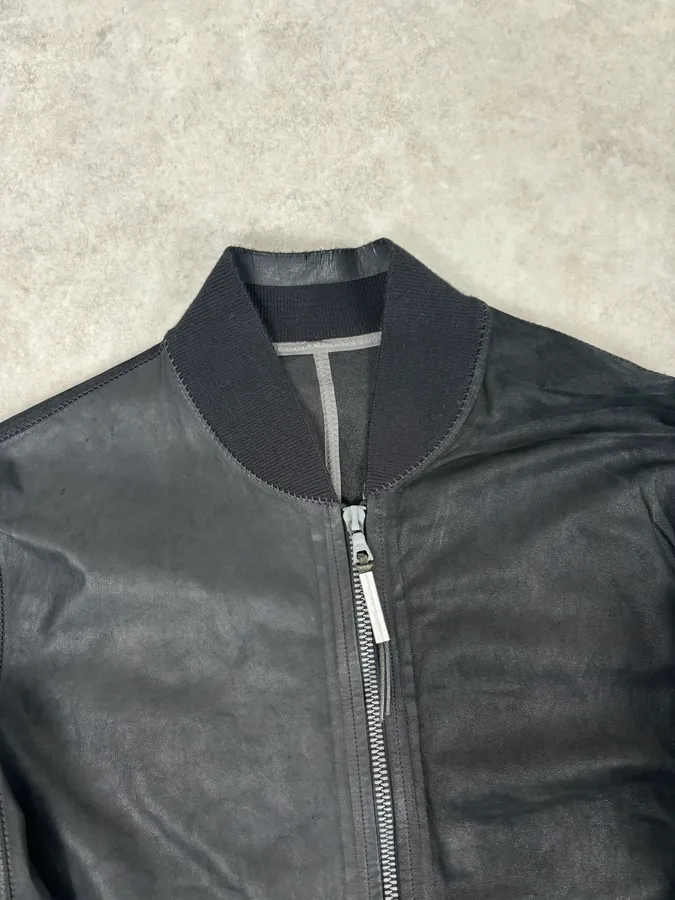 Isaac Sellam Black Bomber Zip-Pocket Leather Jacket - Image 4