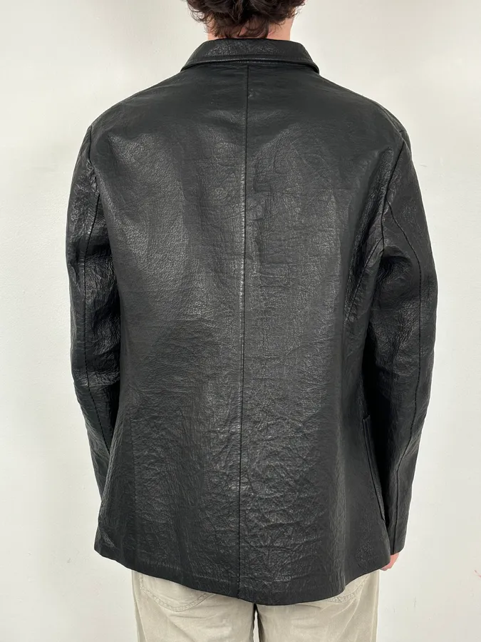 Isaac Sellam Black Premium Buttoned Leather Jacket - Image 3