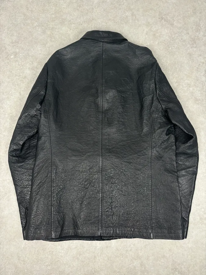 Isaac Sellam Black Premium Buttoned Leather Jacket - Image 5