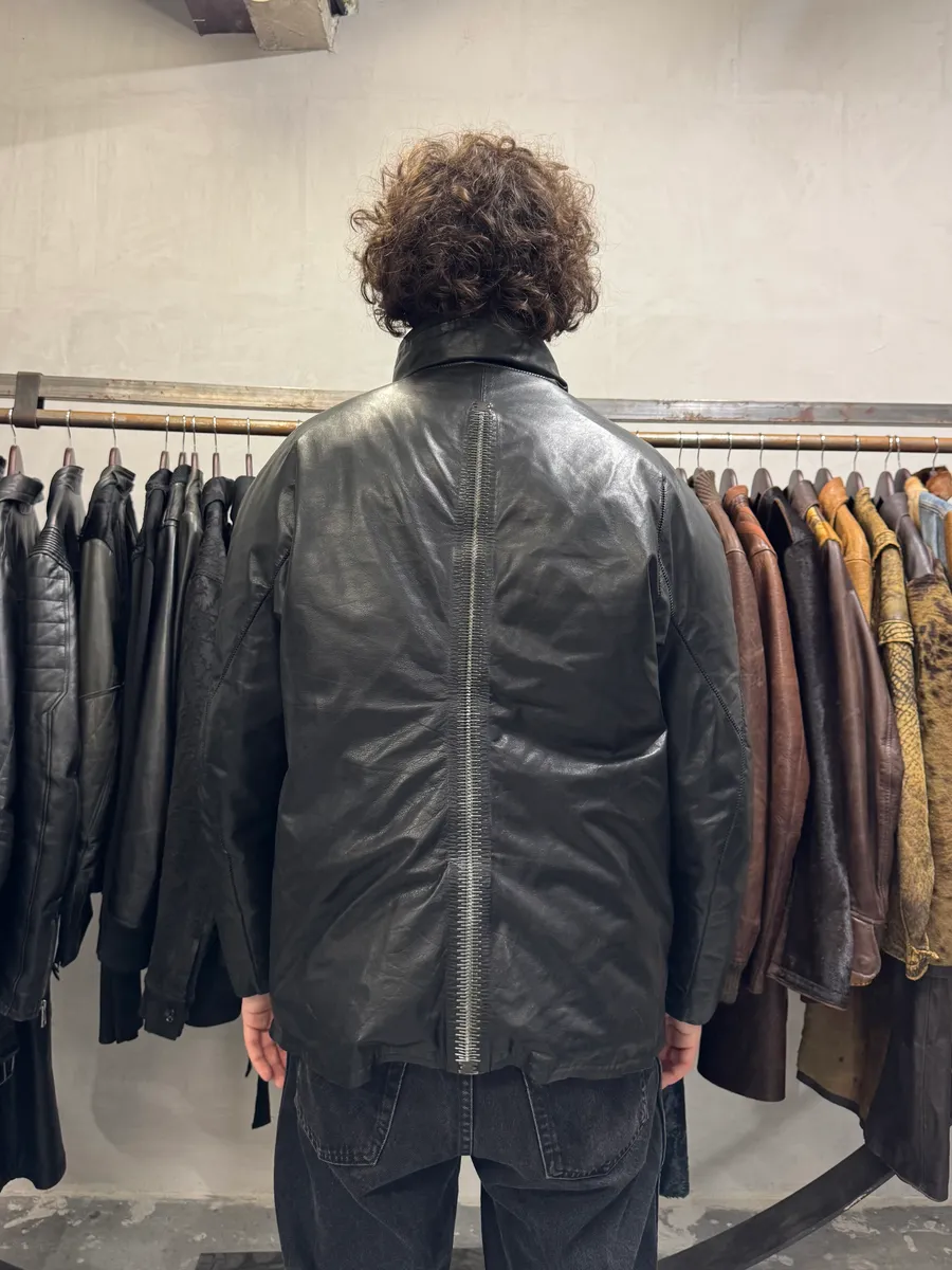 Isaac Sellam Metal Backstone Avant-Garde Black Leather Jacket - Image 4