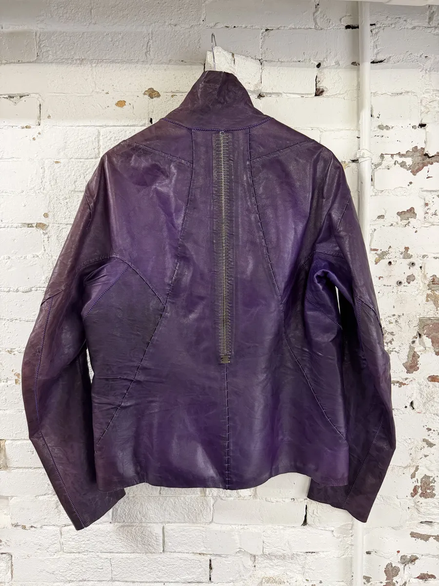 Isaac Sellam Royal Purple LST Jersey Leather Jacket