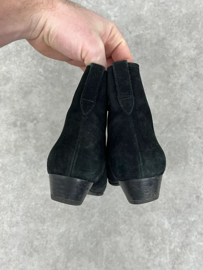 Isabel Marant Black Suede Leather Boots - Image 6