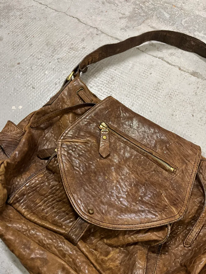Isabel Marant Brown Grained Leather Crossbody Bag - Image 4