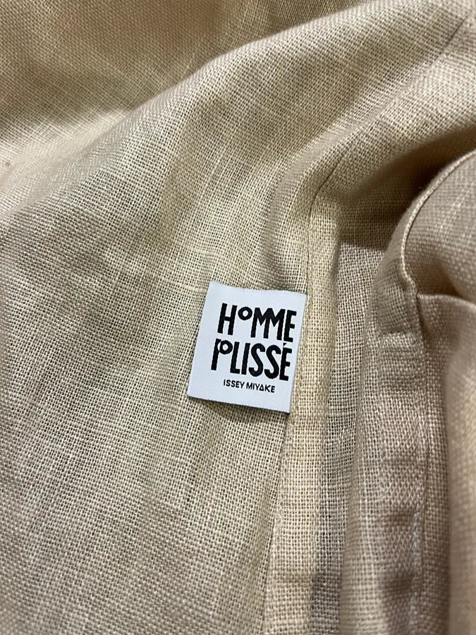 Issey Miyake Beige Linen Kimono Jacket - Image 7