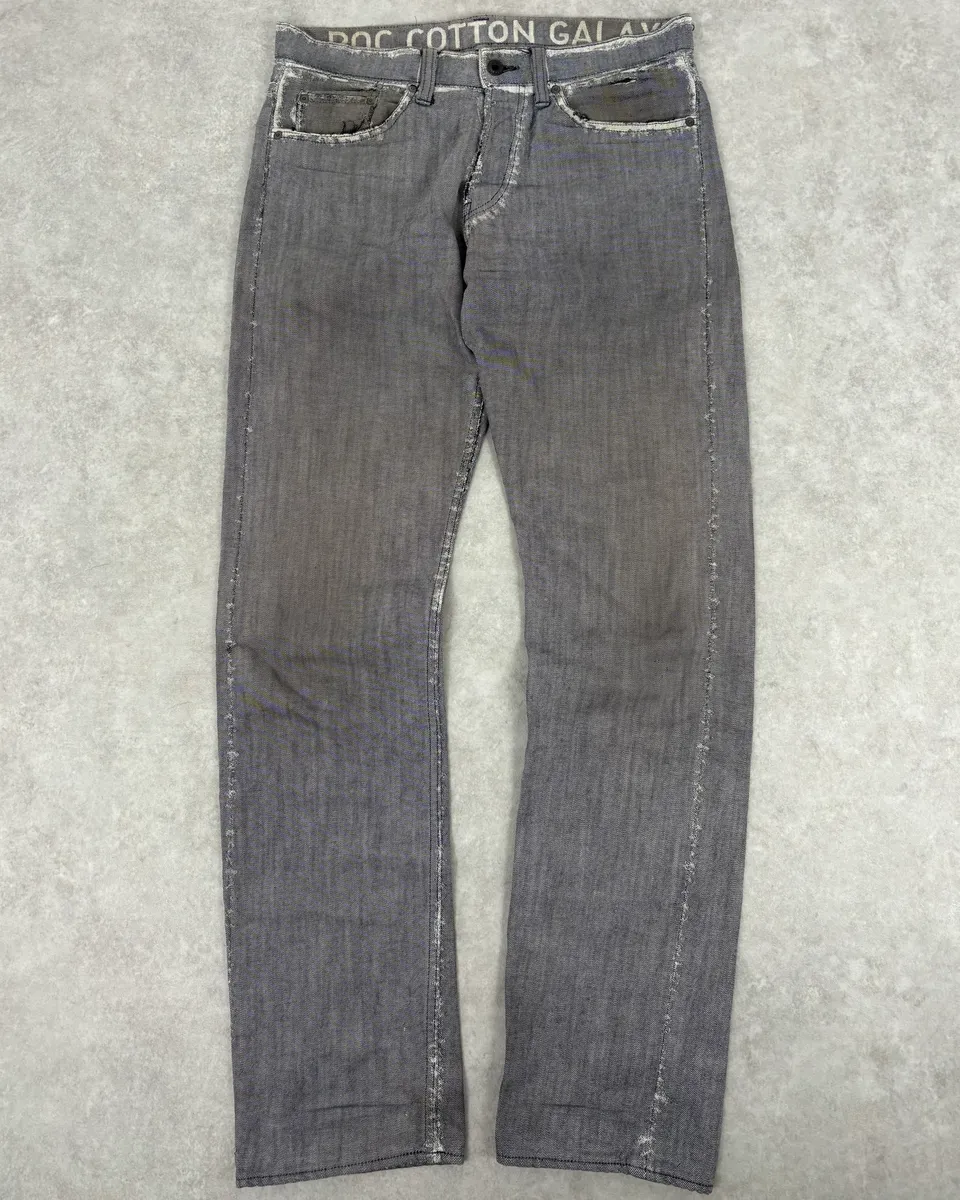 Issey Miyake Grey Signature Denim Jeans - Image 4