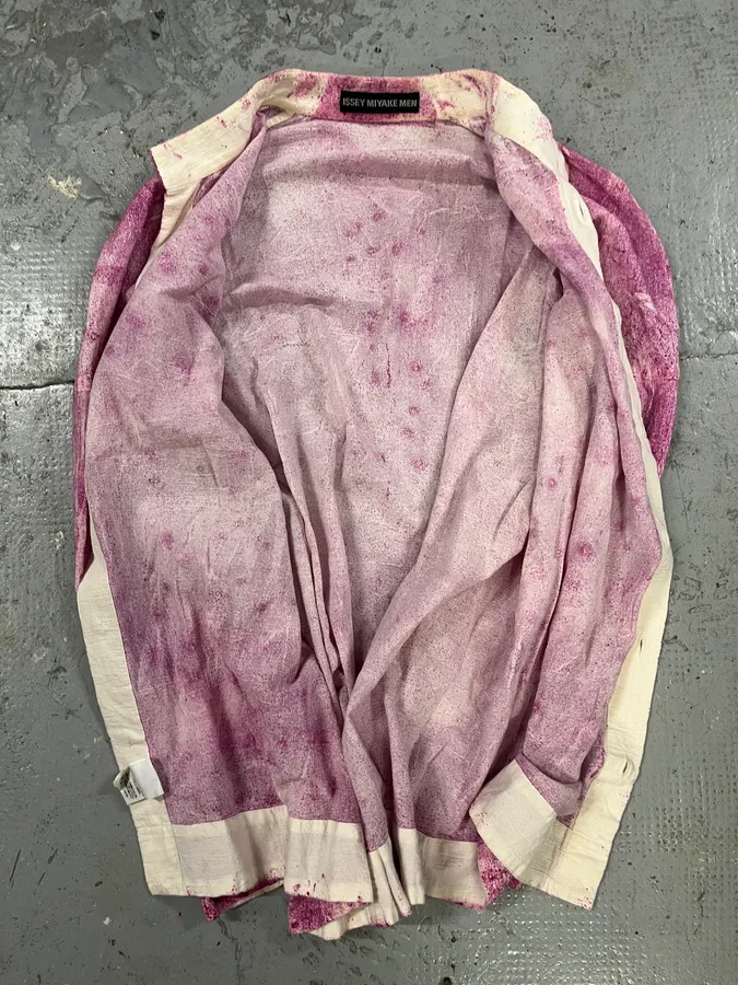 Issey Miyake Pink Textured Shirt - Image 7