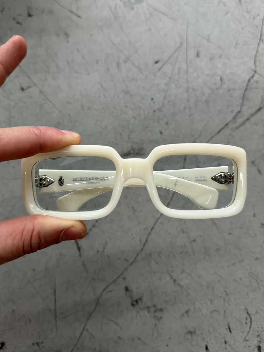 Jacques Marie Mage White Vera Italian Glasses - Image 3
